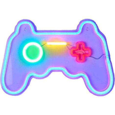 Lampe Led Effet Néon "Manette" 41cm Multicolore (1/5)