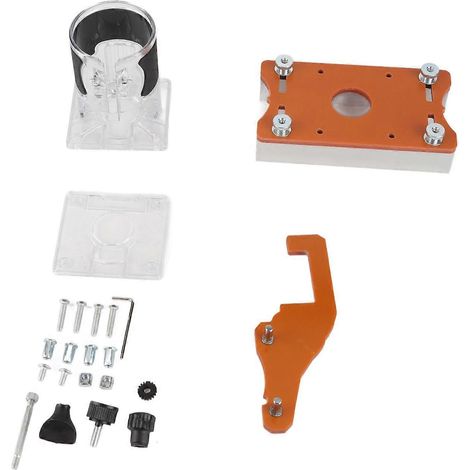 Nutplatten-Positionierer und transparente Abdeckung für Trimmmaschinen, Aluminiumlegierung, technischer Kunststoff, Elektrowerkzeug