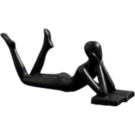 Sculpture Art Moderne Ornement Décoration Maison Bureau Artisanat Noir C-- (1/5)