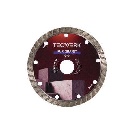 Disco  de  diamante  GRANIT  D.125mm  Perforación  22,23mm  Altura  segmento  7mm  Grosor  segmento  2,2mm (1/2)