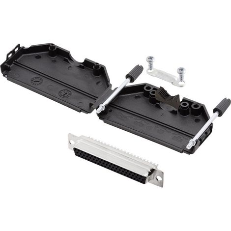 encitech DPPK37-BK-HDS62-K 6355-0011-14 D-SUB Buchsenleisten-Set 180 ° Polzahl: 62 Lötkelch 1 Set