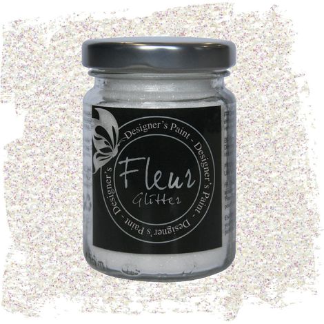 Glitter in Polvere Fleur per Pittura Vernici Decorazioni 90 gr - Colore: White Rainbow