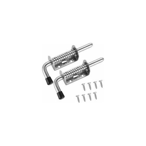 2 loquets de porte de garage, loquet de portail, loquet à ressort pour abri de jardin, loquet en acier inoxydable 304, portes coulissantes, portails 128 mm