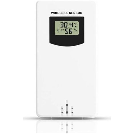 All'aperto senza fili del sensore per la stazione meteo – Temperatura ed umidità interna/esterna – IP44 impermeabile – 60m gamma di trasmissione (1/5)