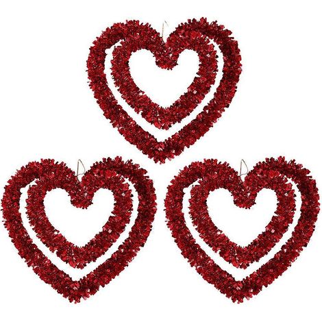 3 guirlandes en forme de cœur pour la Saint-Valentin, décoration de salle de mariage (1/5)