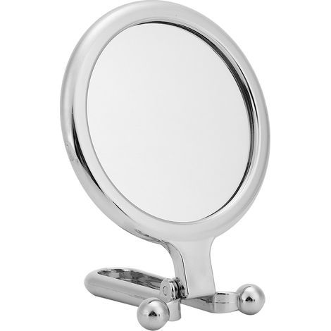 Miroir de maquillage double face grossissant x10, pliable et portable, pour la maison et les voyages (argenté) (1/5)