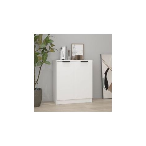 Buffet Blanc 60x30x70 Bois d'ingénierie (1/5)