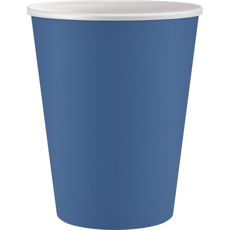 Gobelets en papier bleu marine 250 ml, lot de 6.