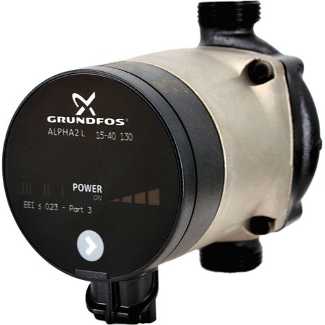 Grundfos – Circulateur Alpha2 L 15-40 – Pompe de circulation en fonte – Entraxe 130mm – Tension 230V – Pression max 10bar – Plage température 0-40°C