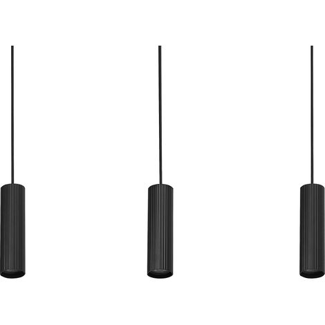 OSRAM Drums Suspension, 3 têtes avec culot enfichable GU10, 2 LED, 7,5 W, 460 lm, 3000 K, non gradable, IP20, métal, noir (1/5)