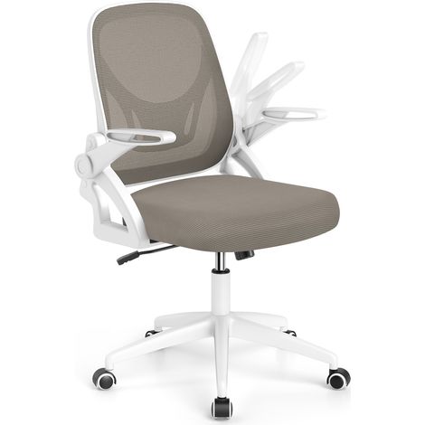 COSTWAY Office Chair Swivel Mesh Desk Chair Adjustable Height Grey (1/5)