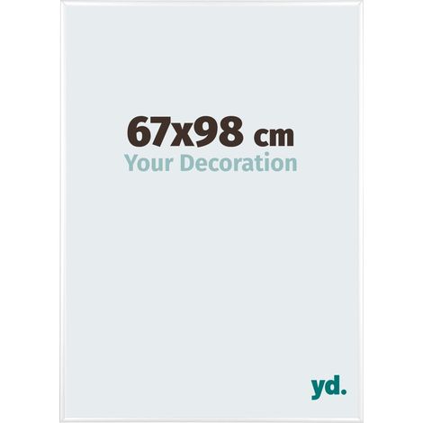 yd. - Cadre photo 67x98 - Blanc Brillant - Aluminium - Kent