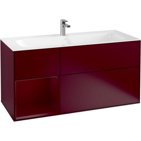 V&B Waschtischunterschrank Wandbeleuchtung Finion 119,6x59,1cm, Reg li Peony, Peony Matt (1/2)