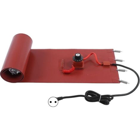 Ceinture Chauffante pour Tambour à Huile de Silicone 200L, Enveloppe Chauffante électrique pour Tambour avec Ressort élastique et Thermostat 250x1740mm/9.8x68.5in(2) (1/4)