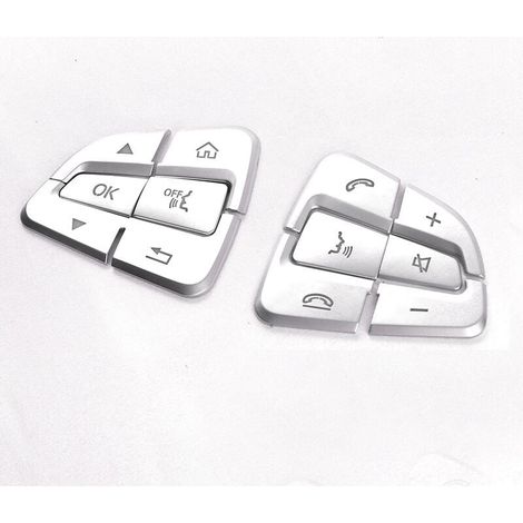 12 pezzi compatibili con Mercedes Benz Classe C 2014-2018/Classe V 2015-2020/Classe GLC 2015-2019 adesivi per pulsanti sul volante, interruttori decorativi per pulsanti sul volante C (1/4)