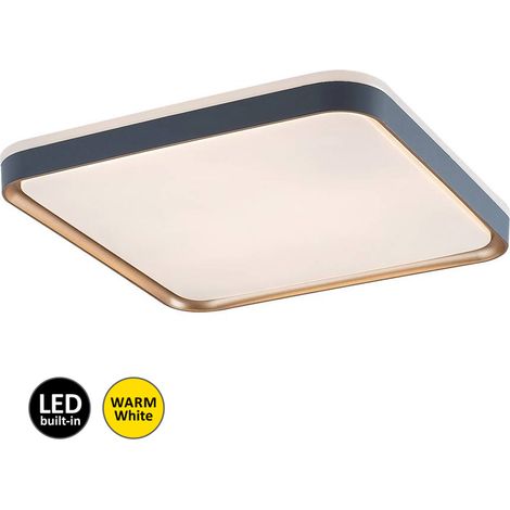 Plafoniera LED quadrata 39,5 cm 26W grigia Liatris Rabalux (1/5)