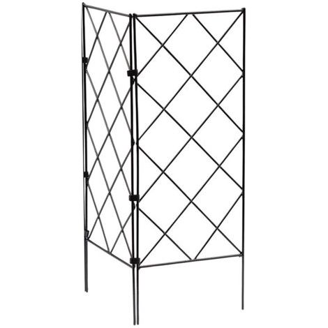 Ensemble de 3 treillis pliables pour plantes grimpantes, support mural en métal et fer, idéal pour la culture des fleurs et autres plantes de jardin. (1/5)