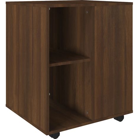 Mobile contenitore moderno con ruote 60 x 53 x 72 cm in legno composito marrone 020048261