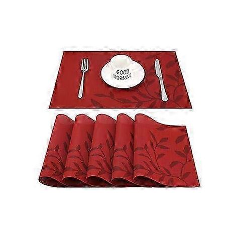 Sets de table, lot de 7, lavables et anti-salissures (1/5)