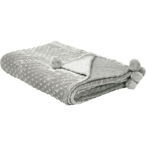 Calda Coperta Color Grigio Chiaro di Soffice Poliestere 200 x 220 cm Samur