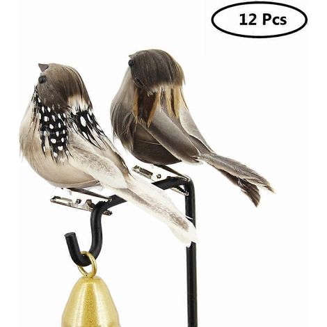 12-teiliges Set Schaumstoffvögel für Weihnachtsbaumdekorationen zum Selbermachen für Haus und Garten