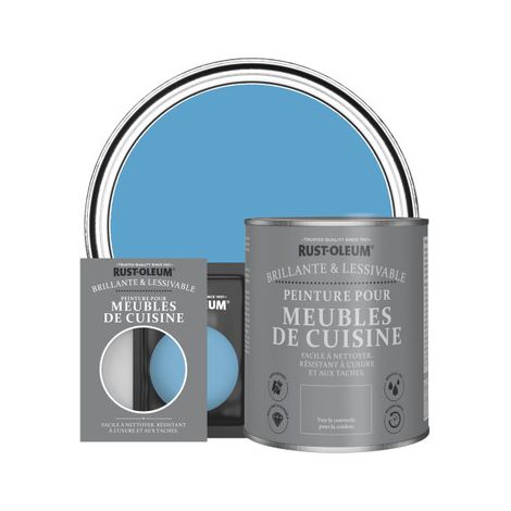 Peinture pour Meubles de Cuisine, Finition Brillante - Céruléen (1/3)