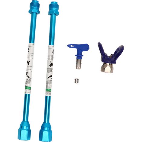Tige d'extension de pulvérisation en acier inoxydable G7/8 14, 2 pièces, remplacement de poteau de pointe de pulvérisation pour la maison bleu (1/5)