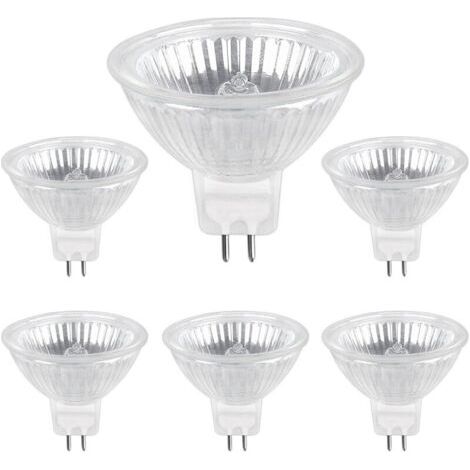 BUNTHAUS Ampoule halogène GU5.3 35 W, 12 V, 680 lm, lumière blanc chaud, 2700 K, dimmable, spot halogène MR16, lot de 6