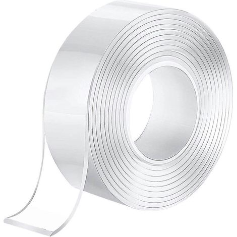 Ruban adhésif nano réutilisable, lavable, multifonctionnel, double face et sans traces. (1/4)