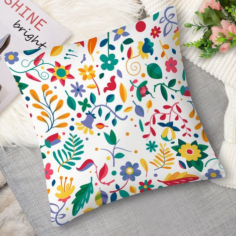Housse de coussin fleurs champêtres, style cottage (1/5)