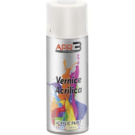 Bombe de peinture - Acrylique - Blanc - RAL 9010 - Mat - Tous supports - APR3 - 400ml