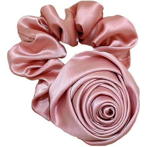 Chouchous en forme de gros intestin, élastiques à cheveux en satin à grosses fleurs (1/5)