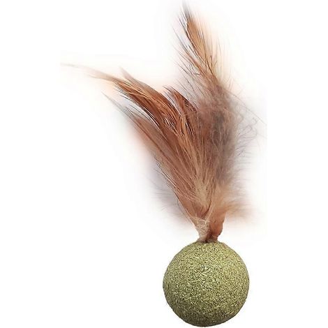 Jouets pour chats, balle à l'herbe à chat, boule de menthe pour chat, friandises murales pour chatons, friandises à lécher, hygiène buccale, favorise la digestion (1/4)