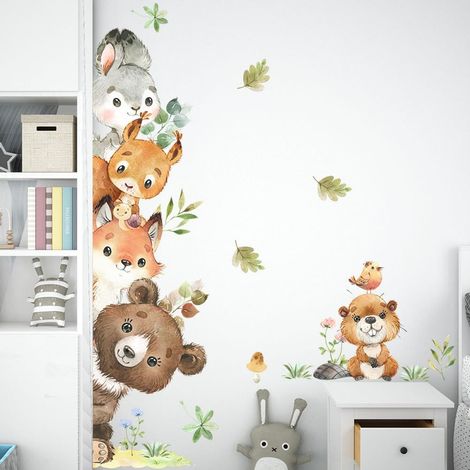 Stickers Muraux Animaux Jungle pour Chambre Enfant et Bébé Déco Murale (1/5)