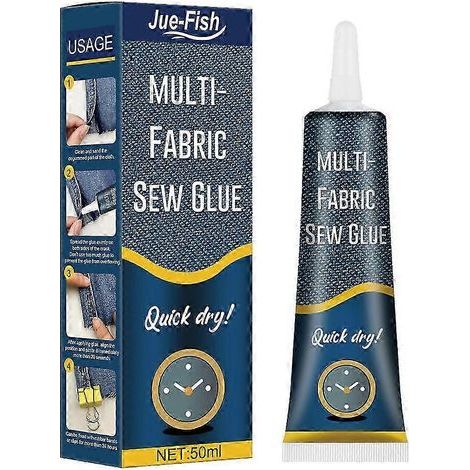 Colle textile extra forte 50 ml Adhésif lavable pour réparation. ourlets et couture textile (1/4)