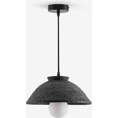 SKLUM Deckenleuchte Sainza aus Terrakotta Schwarz Carbon Ø32 cm