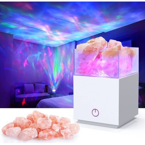 Lampe de sel l'Himalaya 2 en 1 avec projecteur 7 modes luminosité réglables télécommande et minuterie incluses. (1/5)
