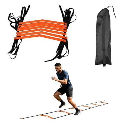 Accessoires d'entraînement Échelle d'agilité 7 marches 3,5 m Flèches pour améliorer Échelle d'entraînement de vitesse Équipement d'exercice sportif pour football Gilité Échelle de coordination (1/5)