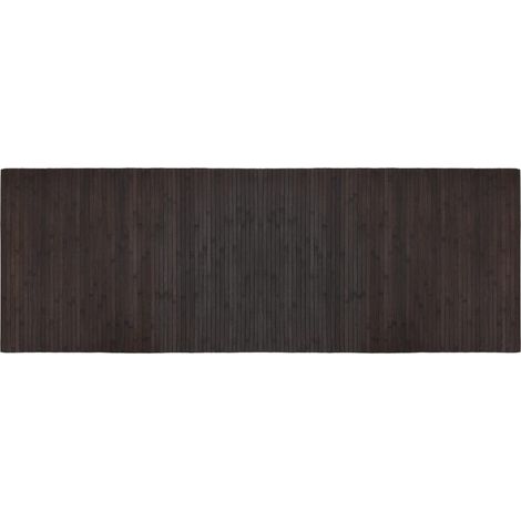 Tapis rectangulaire marron foncé 70x200 cm bambou (1/5)