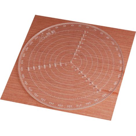 Outil de recherche de centre Boussole à bois pour tourneurs de bois Bols Tour Travail Acrylique clair Dessin Cercles Lefou (1/5)