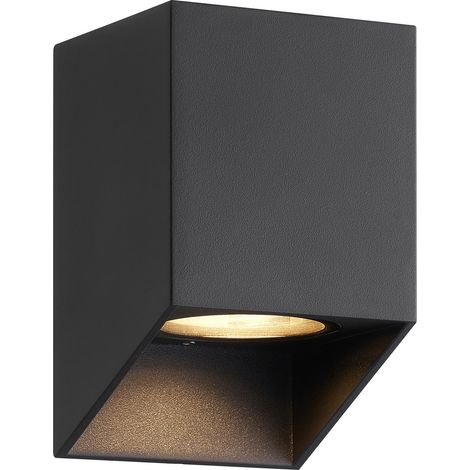 Applique murale NICO Square 12 Aluminium Noir mat, H.12 IP54 GU10 /Nordlux Extérieur