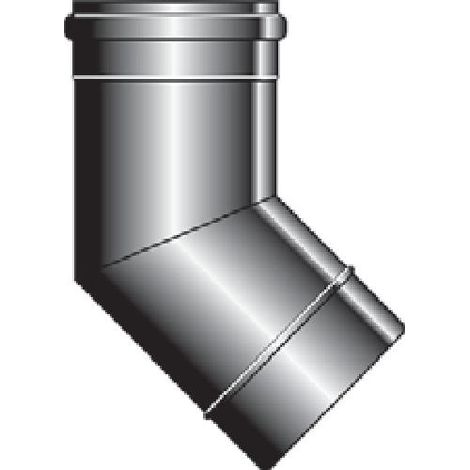 Gomito per Tubi Stufa in acciaio inox Piemme Speedy art.02 a 45o   180 mm