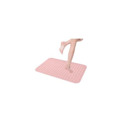 1 tapis de bain antidérapant rose à bulles - 35 x 70 cm (1/5)