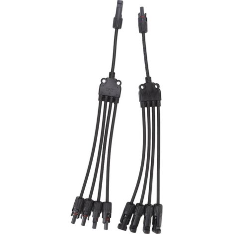Ortviai Adaptateur Solaire Y 1 vers 4 étanche IP67 – 1000 V CC, 30 A, câble PV avec connecteurs MC4 (1/5)
