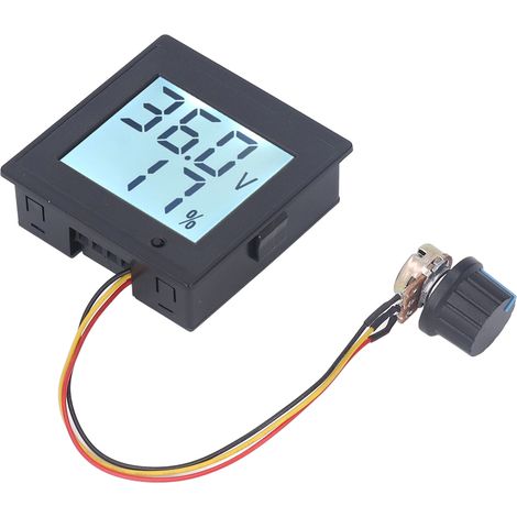 Contrôleur de vitesse pour moteur CC (avec interrupteur de démarrage/écran LCD/ampèremètre/régulateur pour moteur à balais, CC 12-36 V)