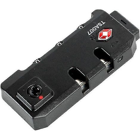 Cadenas portable Tsa007 à code douanier, cadenas à combinaison à 3 chiffres pour bagages (noir) (1/2)