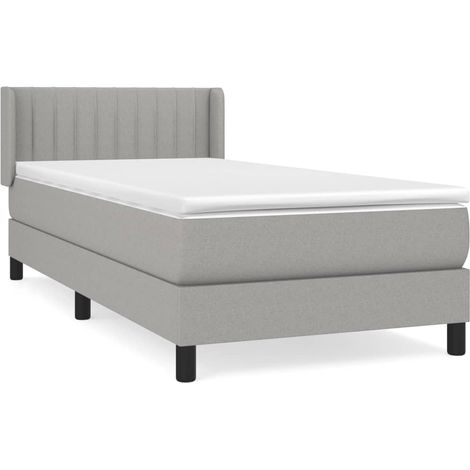 Maison Exclusive - Boxspringbett mit Matratze Hellgrau 90x190 cm