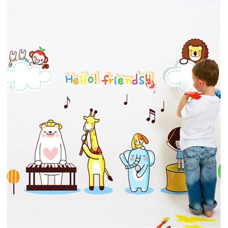 Stickers muraux décoratifs pour chambre d'enfant représentant des animaux (1/3)