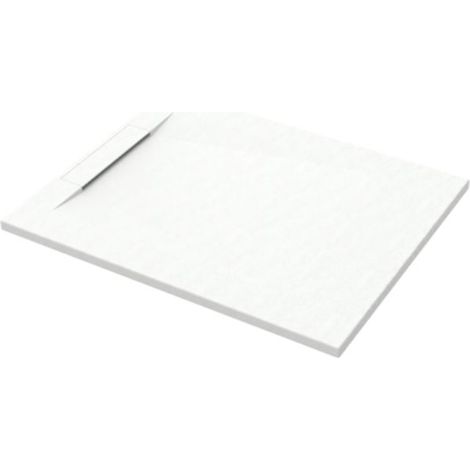 Piatto Doccia 80x100 Marmo Resina Slim H3 Rubino Vertical Bianco