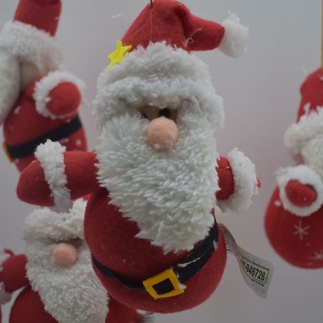 Babbo natale cm 16 6pz rosso da addobbi decorazioni per albero di natale (1/5)